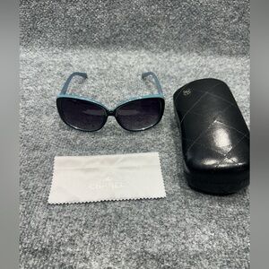 CHANEL Teal Blue Gradient Lens Women's Sunglasses PY0111